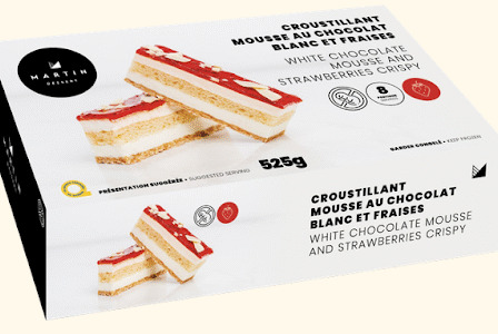 White Chocolate Mousse & Strawberries Crispy